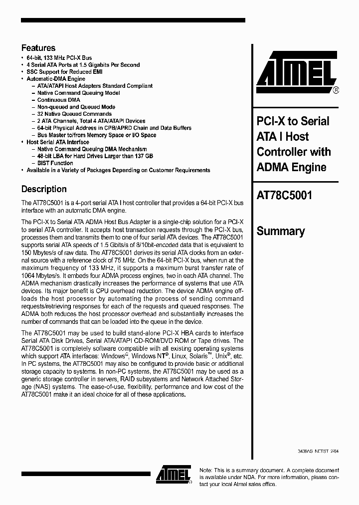 AT78C5001_1316759.PDF Datasheet