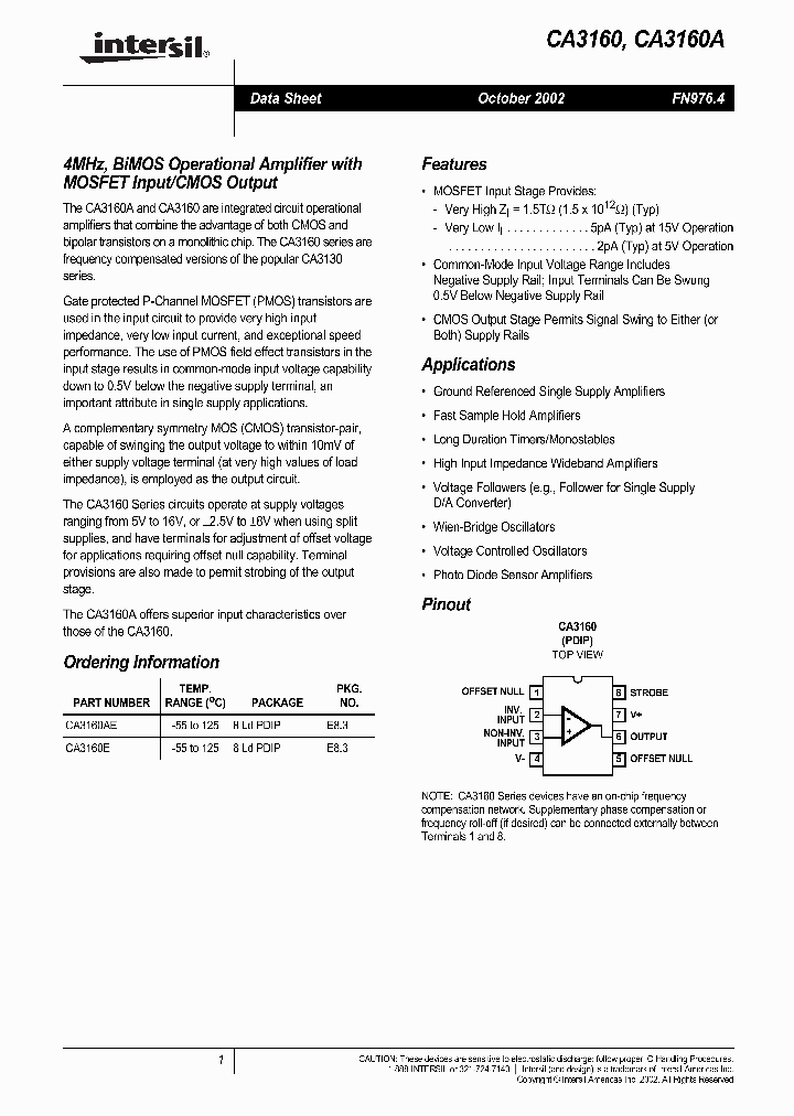 CA3160A_1318412.PDF Datasheet