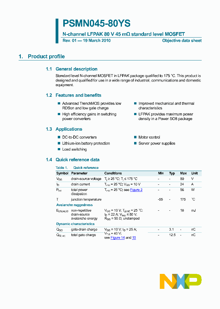 PSMN045-80YS_1326840.PDF Datasheet