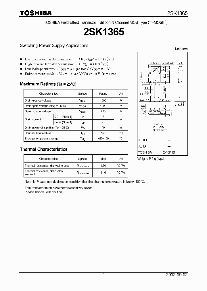 2SK1365_1332246.PDF Datasheet