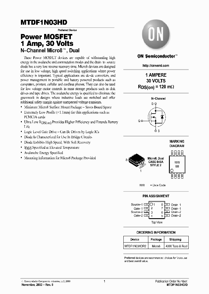 MTDF1N03HD-D_1328150.PDF Datasheet