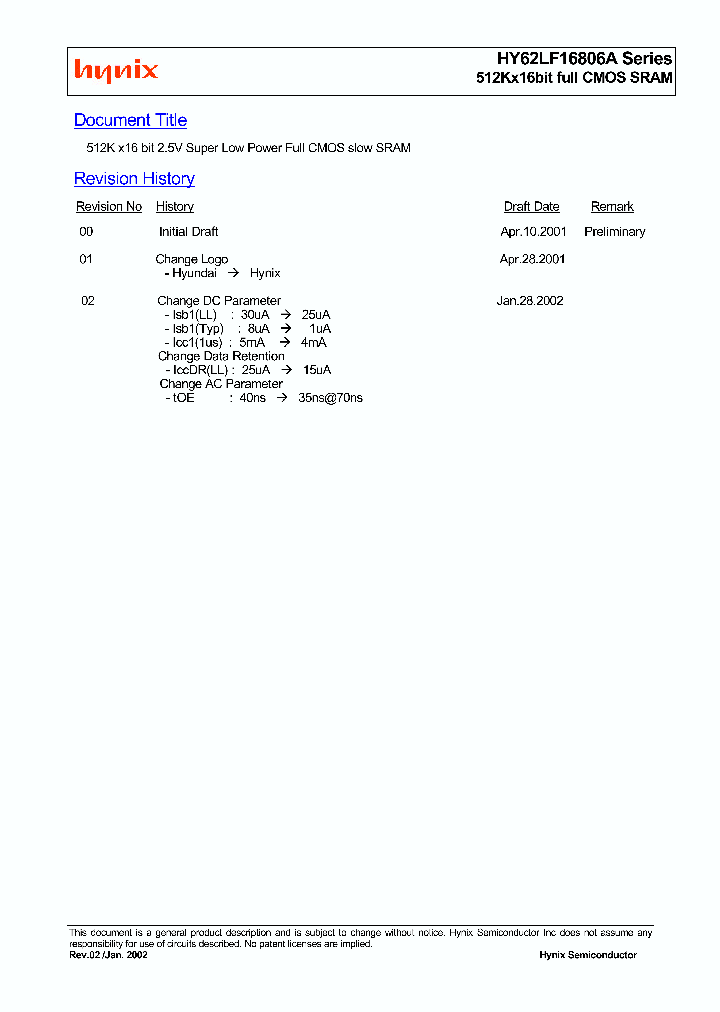 HY62LF16806A-SMC_1340896.PDF Datasheet