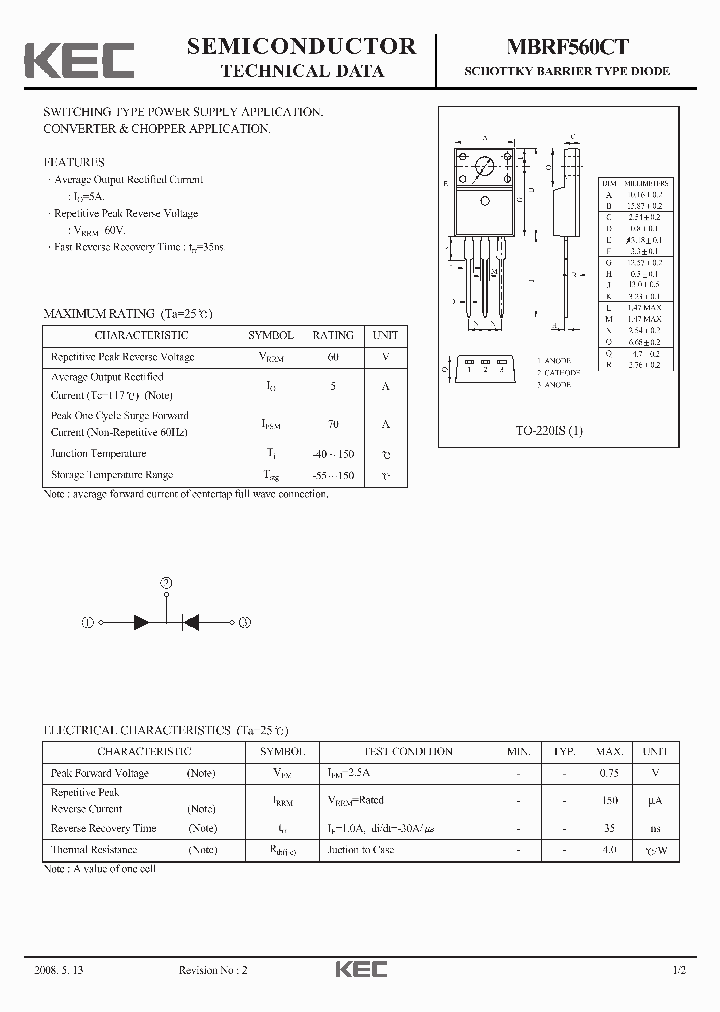 MBRF560CT08_1371911.PDF Datasheet