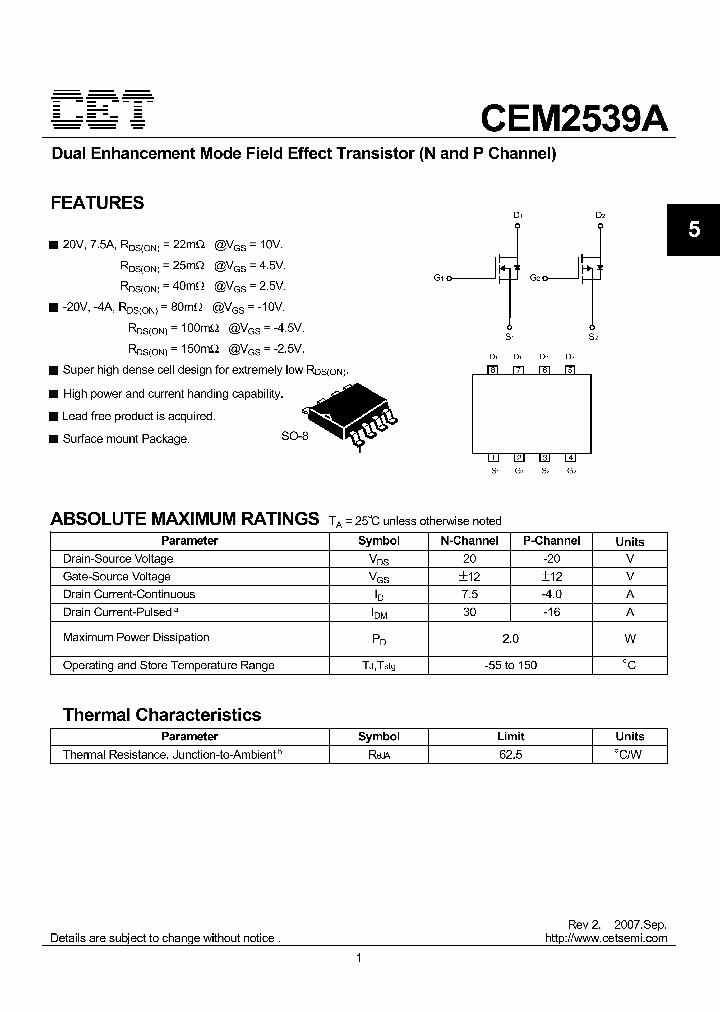 CEM2539A_1370122.PDF Datasheet