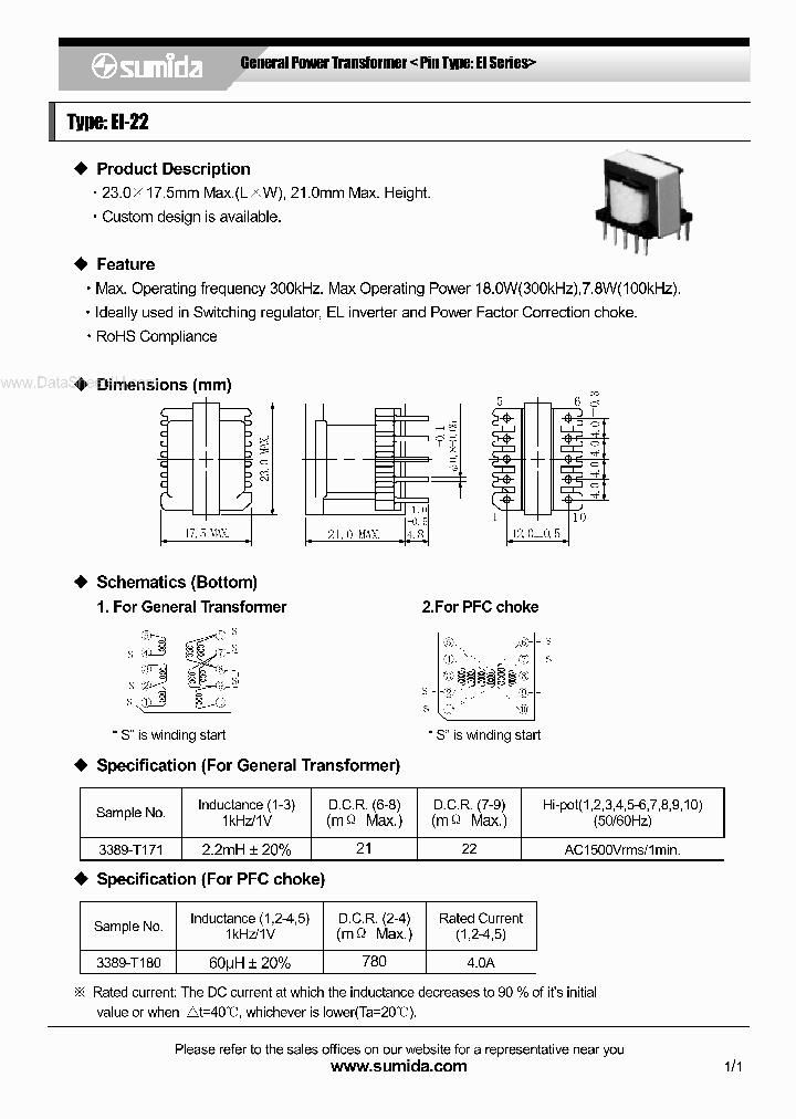 EI-22_1116287.PDF Datasheet