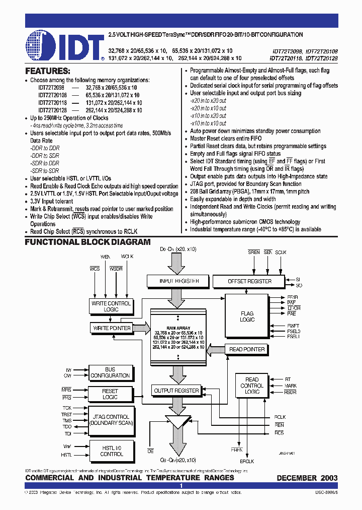 IDT72T2098L7BBI_1374401.PDF Datasheet