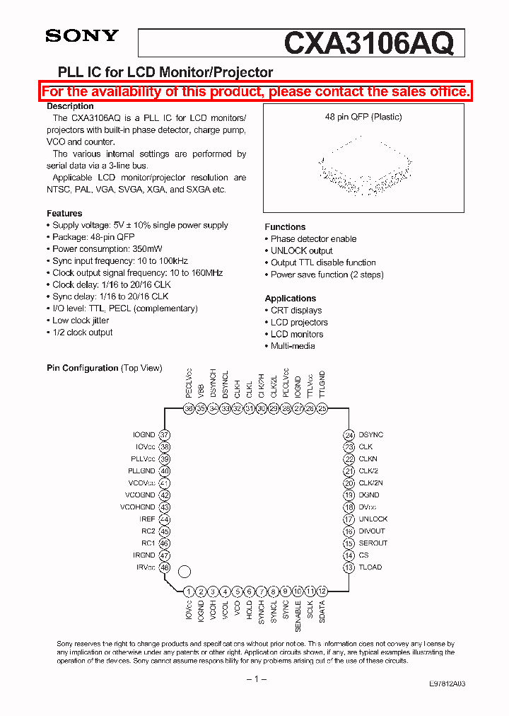 CXA3106AQ_1401386.PDF Datasheet