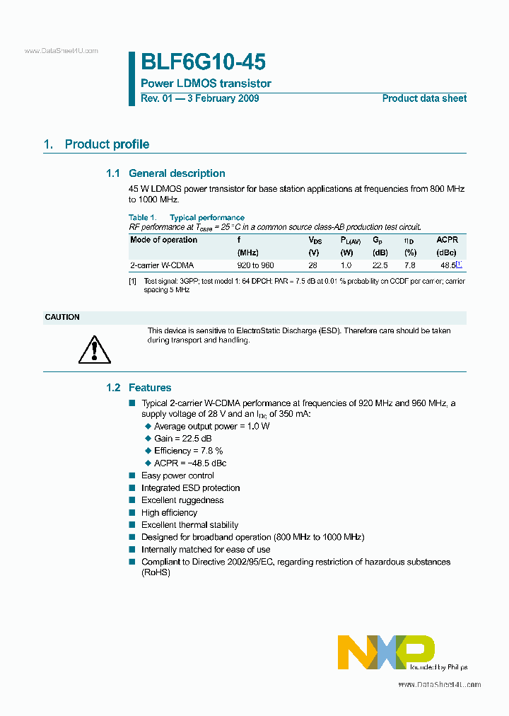 BLF6G10-45_1119216.PDF Datasheet