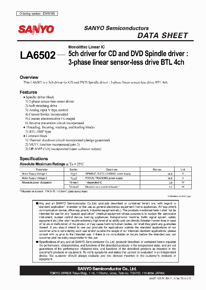 LA6502_1381473.PDF Datasheet