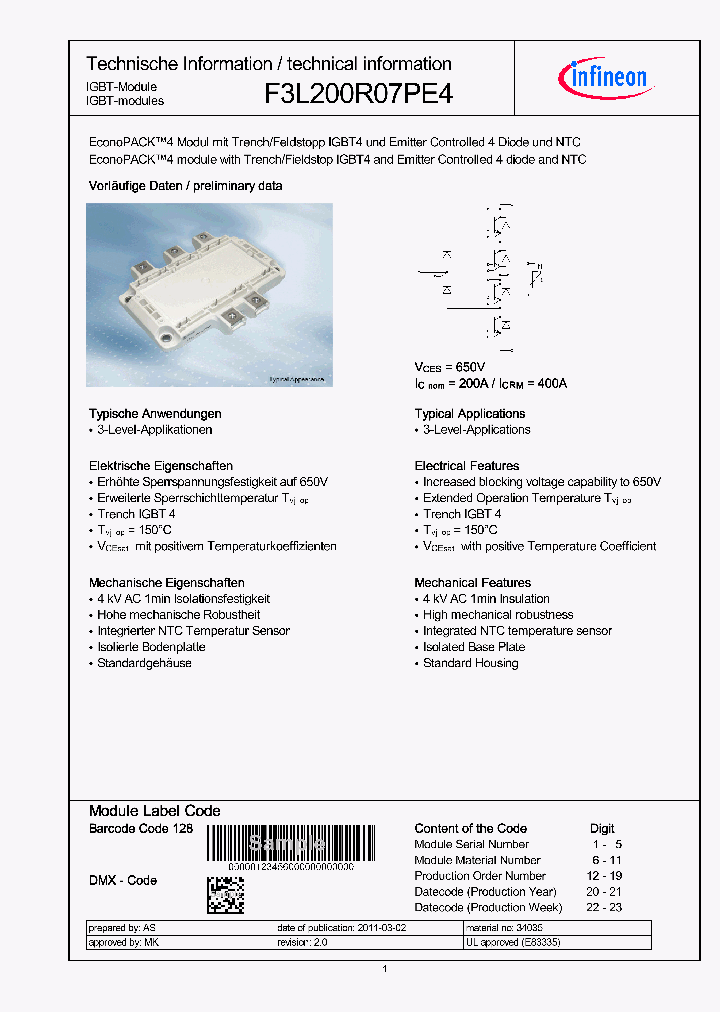 F3L200R07PE4_1383103.PDF Datasheet