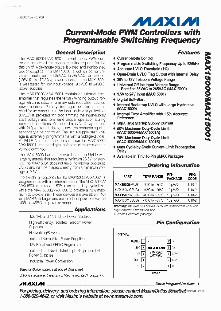 MAX15000_1236534.PDF Datasheet