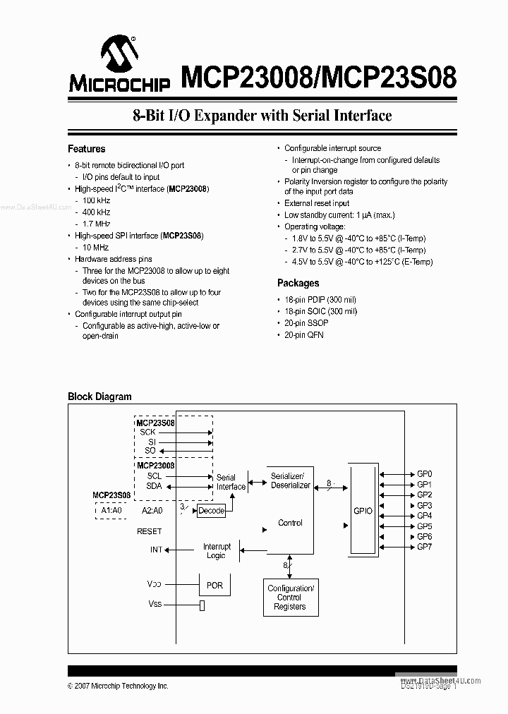 MCP23008_1237864.PDF Datasheet