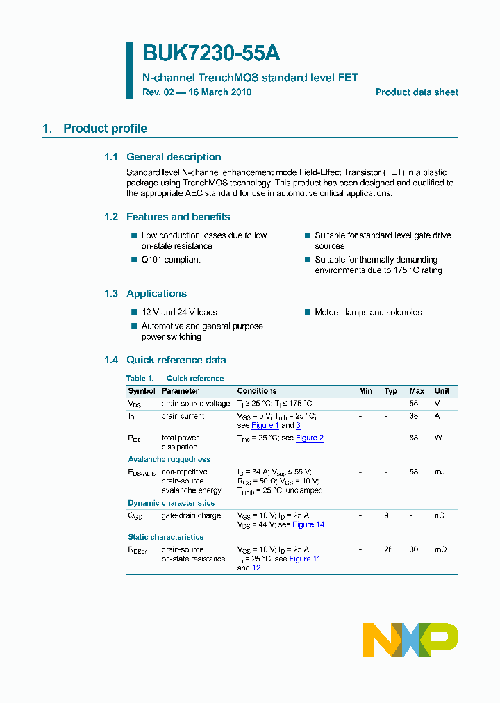 BUK7230-55A_1442225.PDF Datasheet