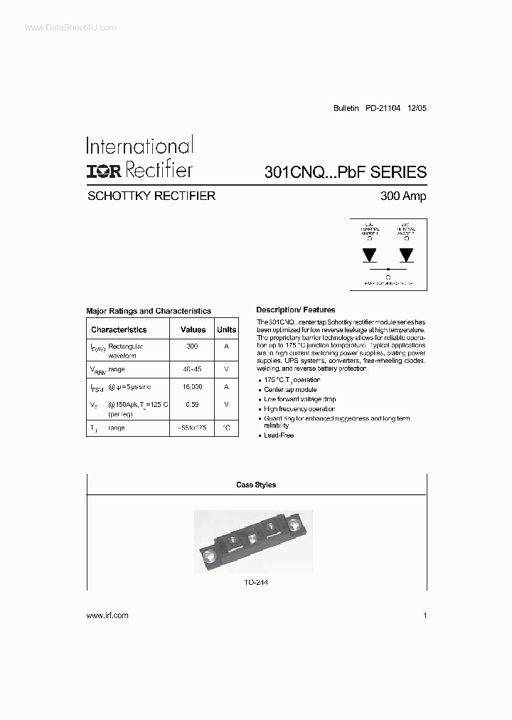 301CNQ045PBF_1420657.PDF Datasheet