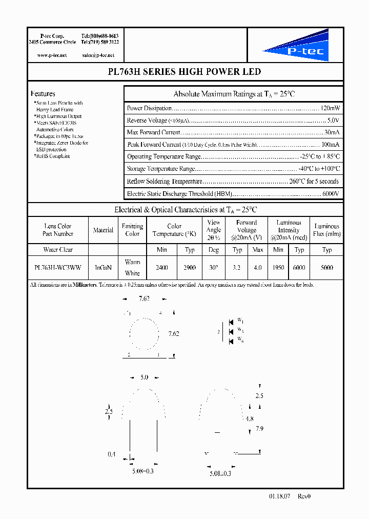 PL763H-WC3WW_1470616.PDF Datasheet