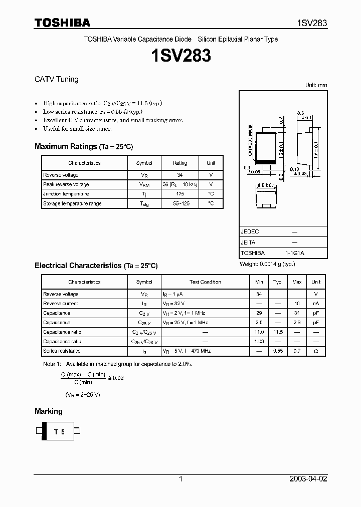 1SV283_1485187.PDF Datasheet