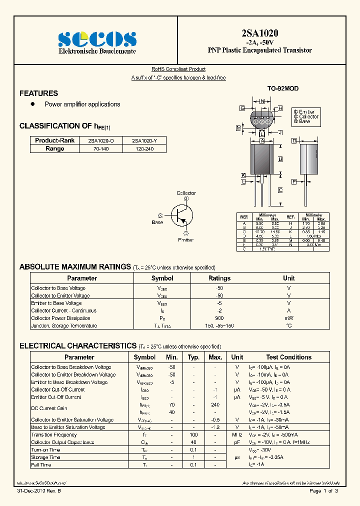 2SA1020_1492951.PDF Datasheet