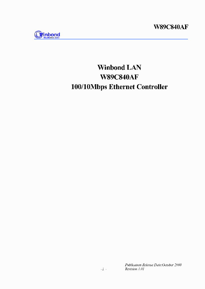 W89C840AF_1518083.PDF Datasheet