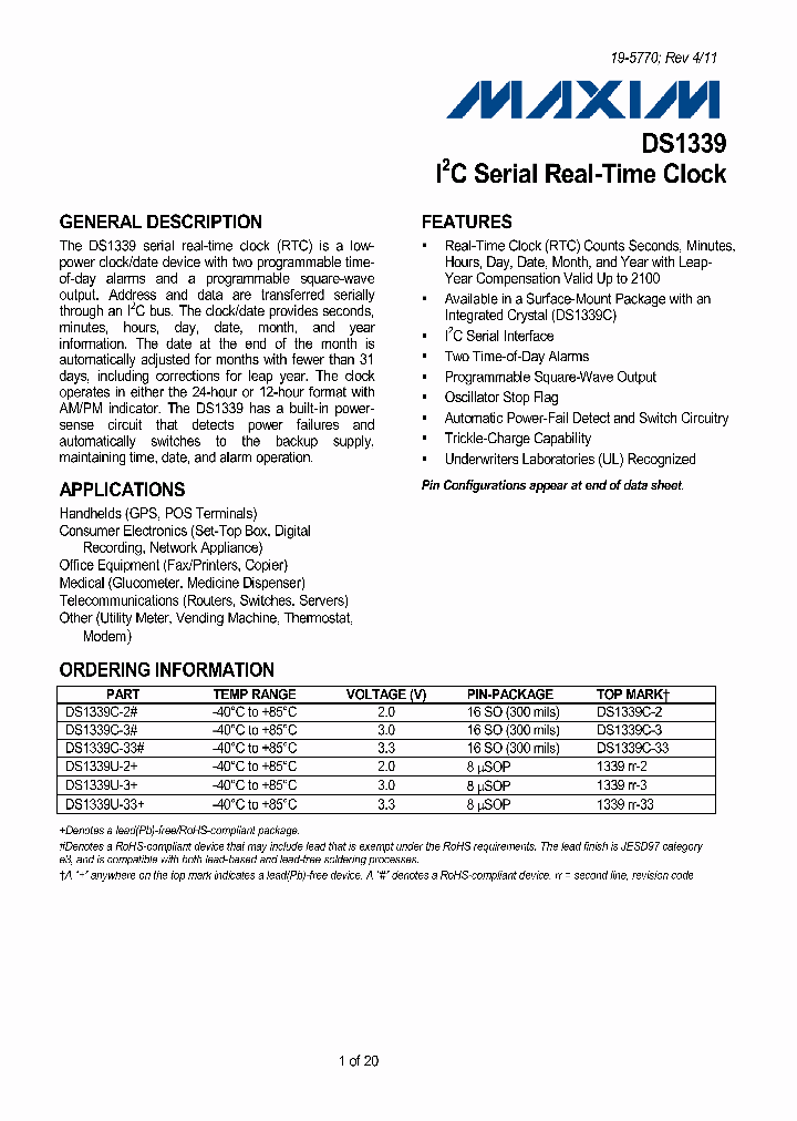 DS1339U-2_1518447.PDF Datasheet