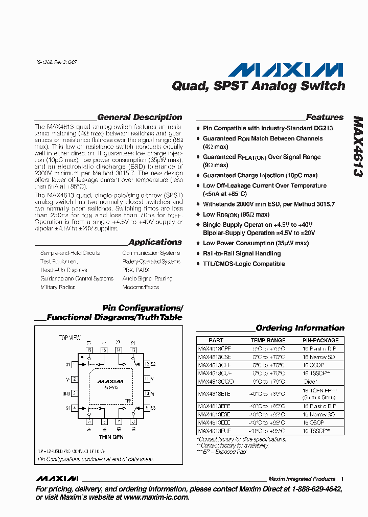 MAX4613CCD_867817.PDF Datasheet