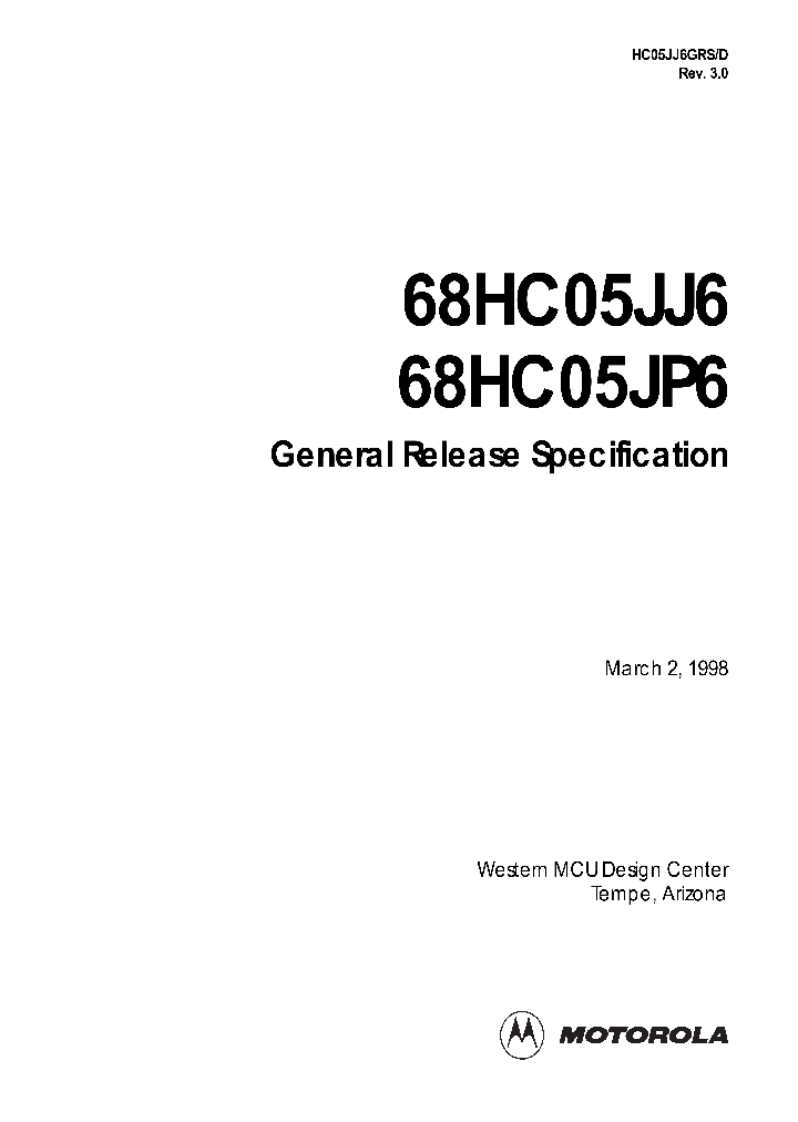 HC05JJ6GRS_1552985.PDF Datasheet