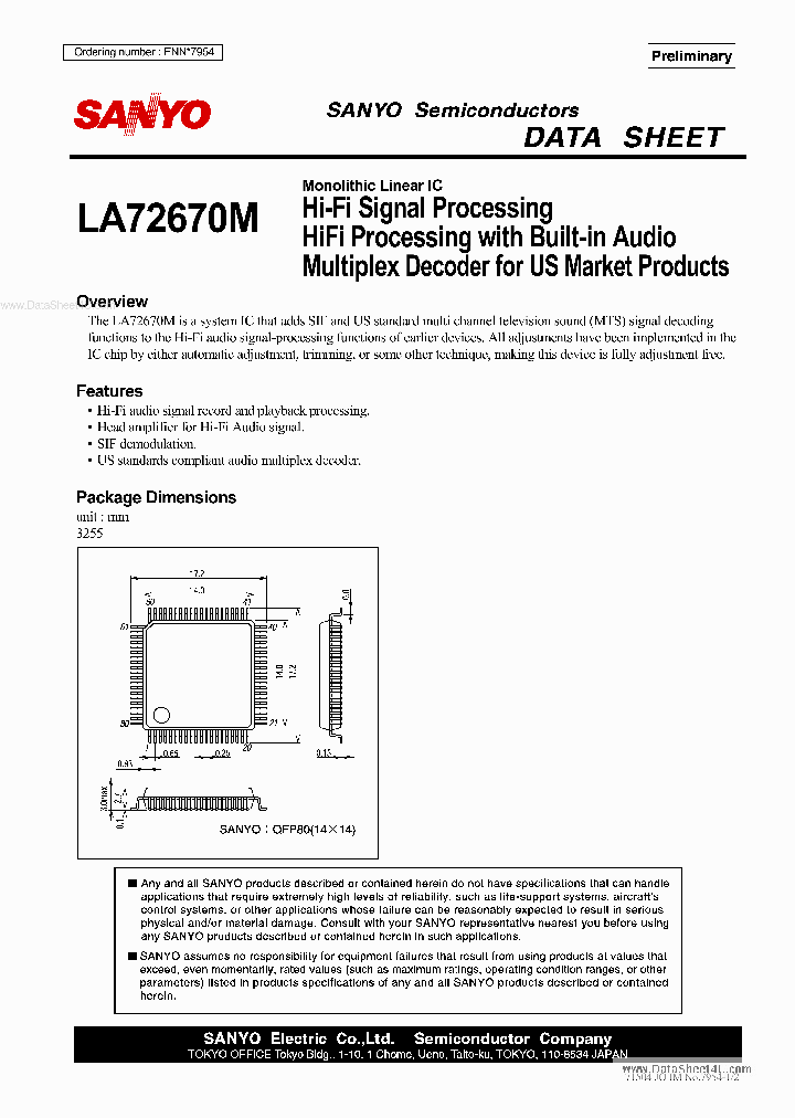 LA7267M_1553607.PDF Datasheet
