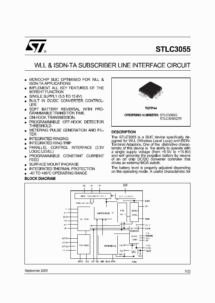 STLC3055Q_1580196.PDF Datasheet