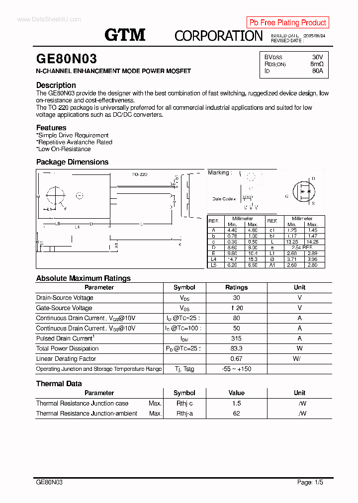 GE80N03_1577755.PDF Datasheet