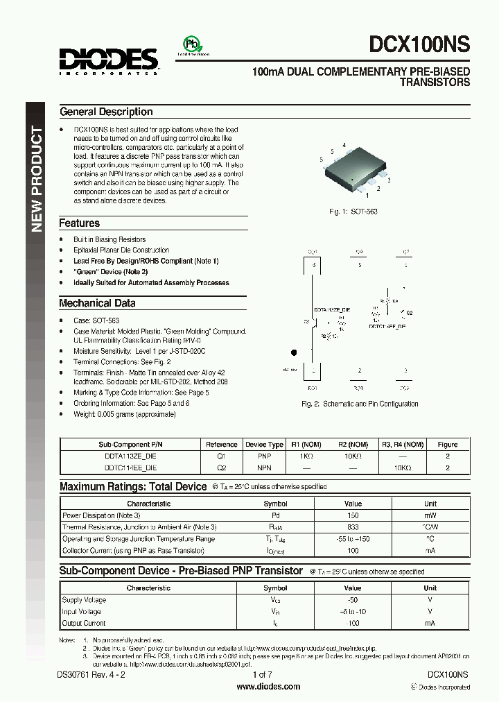 DDTC114EE-DIE_1583918.PDF Datasheet