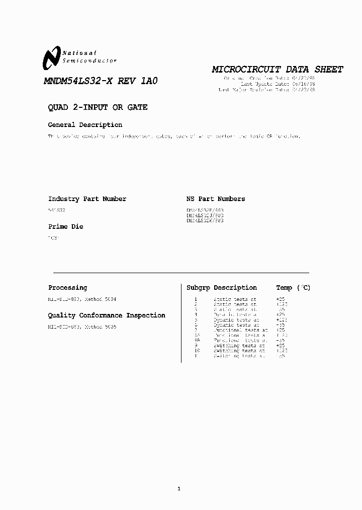 DM54LS32E883_907579.PDF Datasheet
