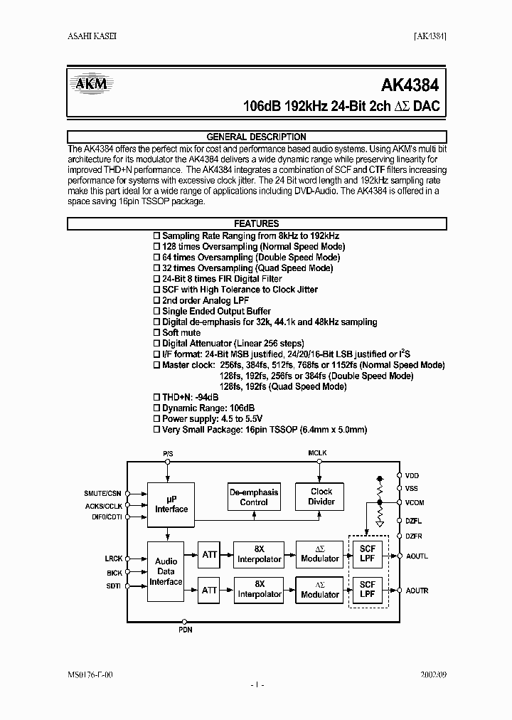 AK4384_889100.PDF Datasheet