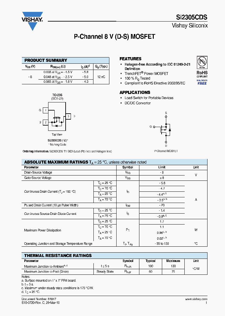 SI2305CDS-T1-GE3_926637.PDF Datasheet