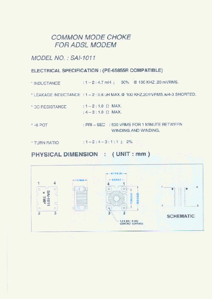 SAI-1011_930663.PDF Datasheet