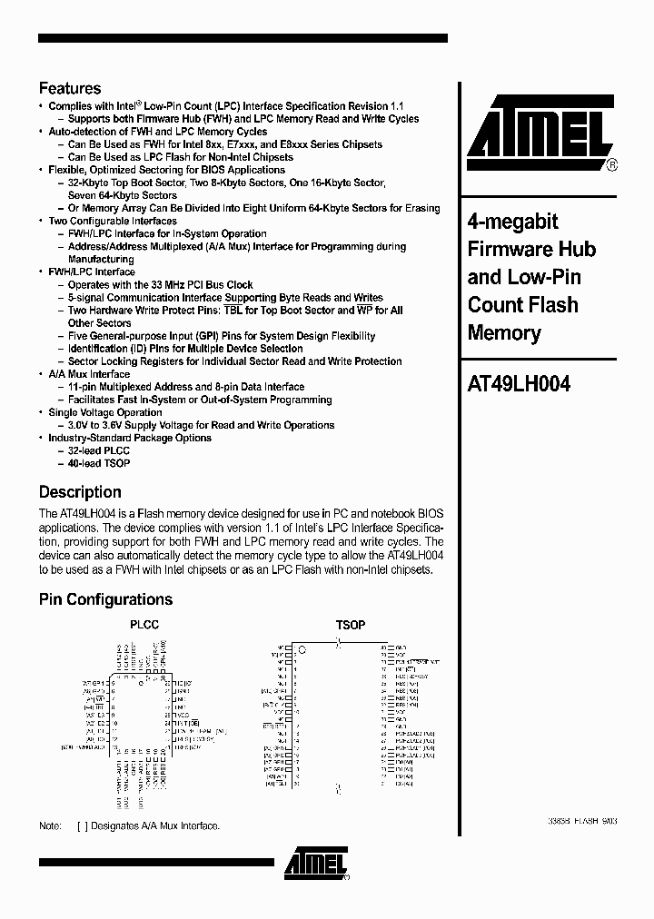 AT49LH004_939193.PDF Datasheet