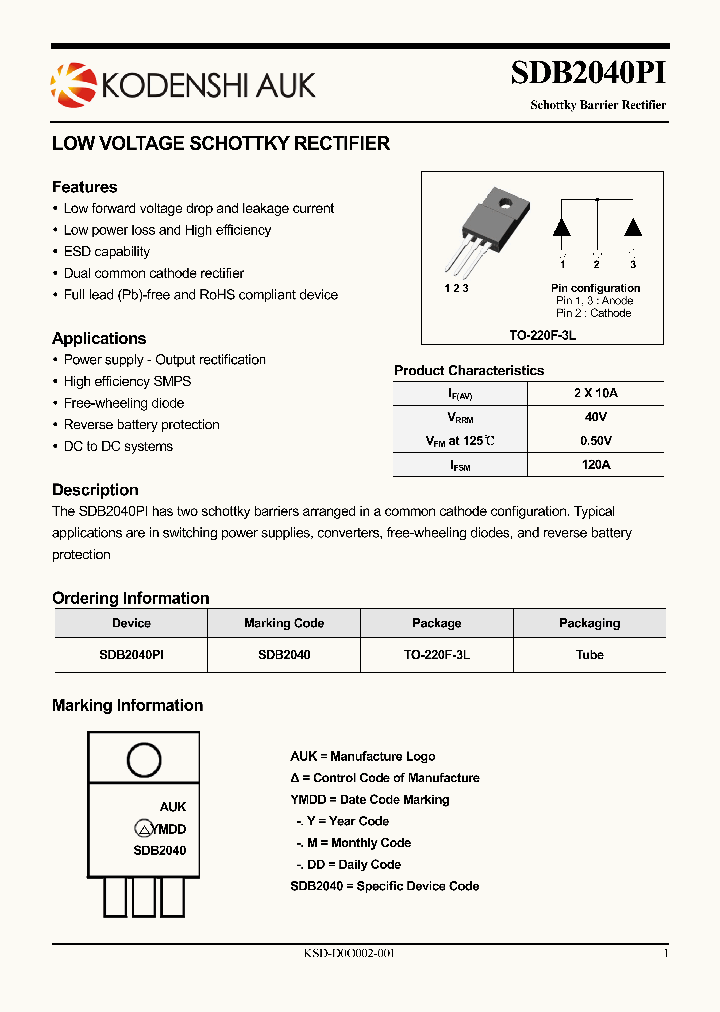 SDB2040PI_1603667.PDF Datasheet