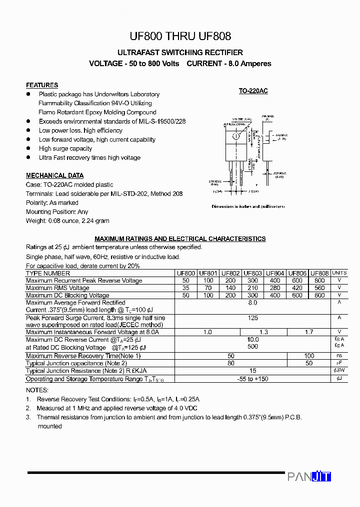UF801_1606782.PDF Datasheet