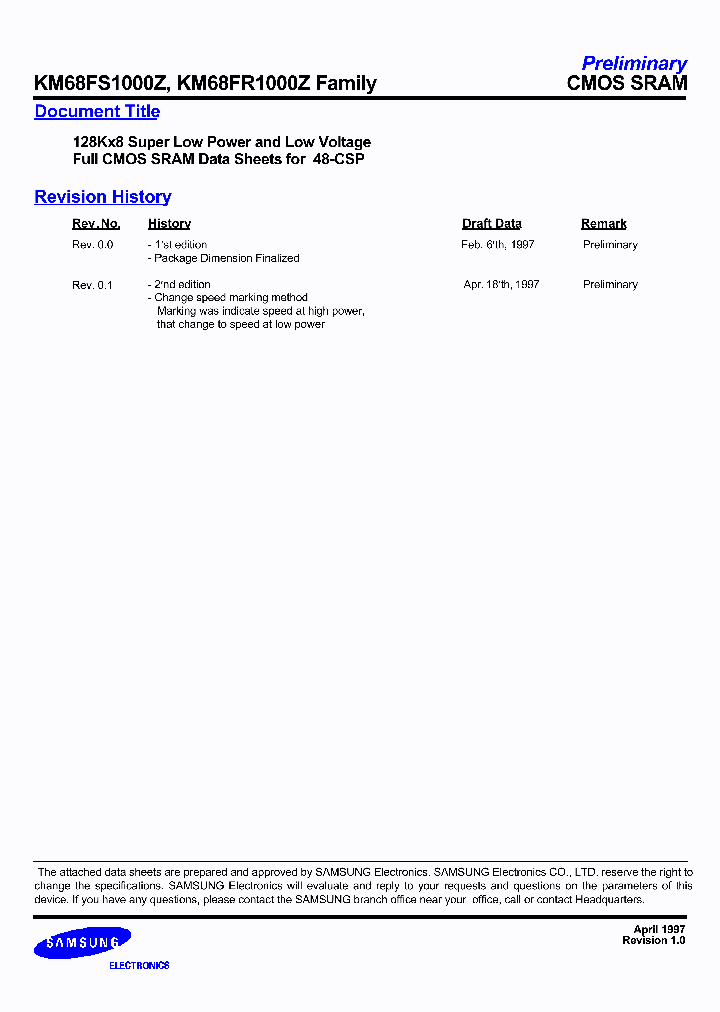 KM68FS1000Z_1001526.PDF Datasheet