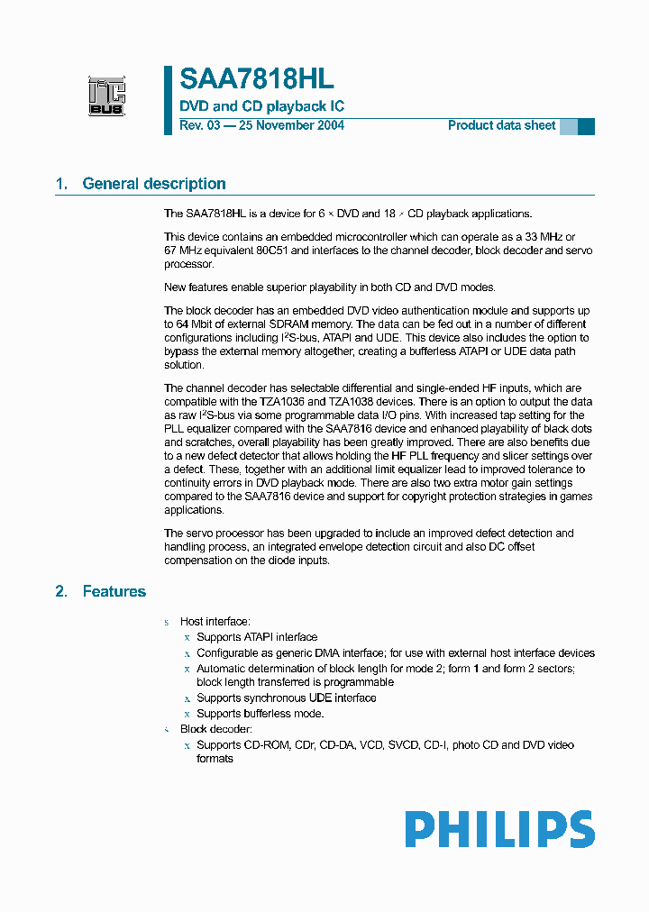 SAA7818HL_1004631.PDF Datasheet