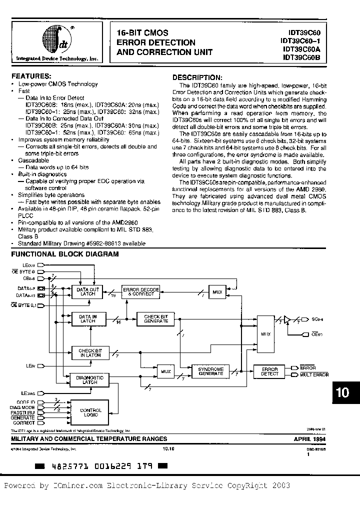 IDT39C60-1J_1015492.PDF Datasheet