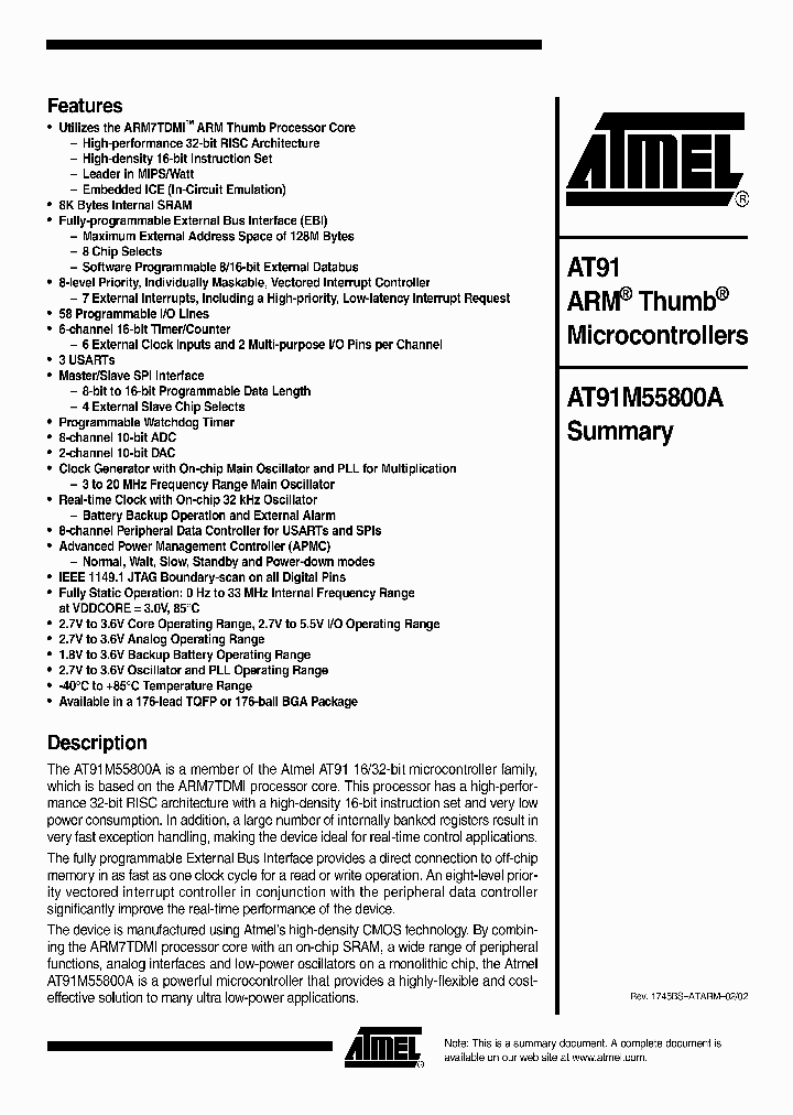 AT91M55800-33AI_1017607.PDF Datasheet