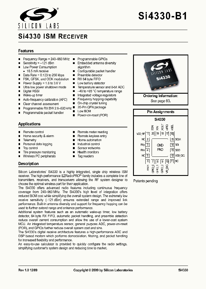 SI4030-A0-FM_1024314.PDF Datasheet