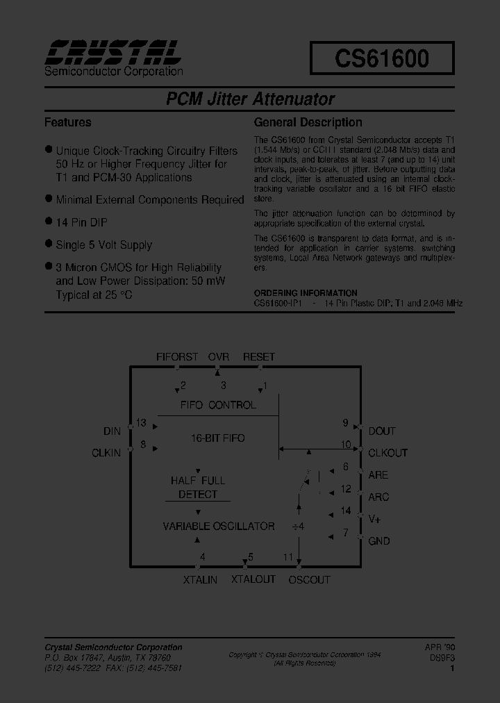 CS61600-ID1_1027930.PDF Datasheet