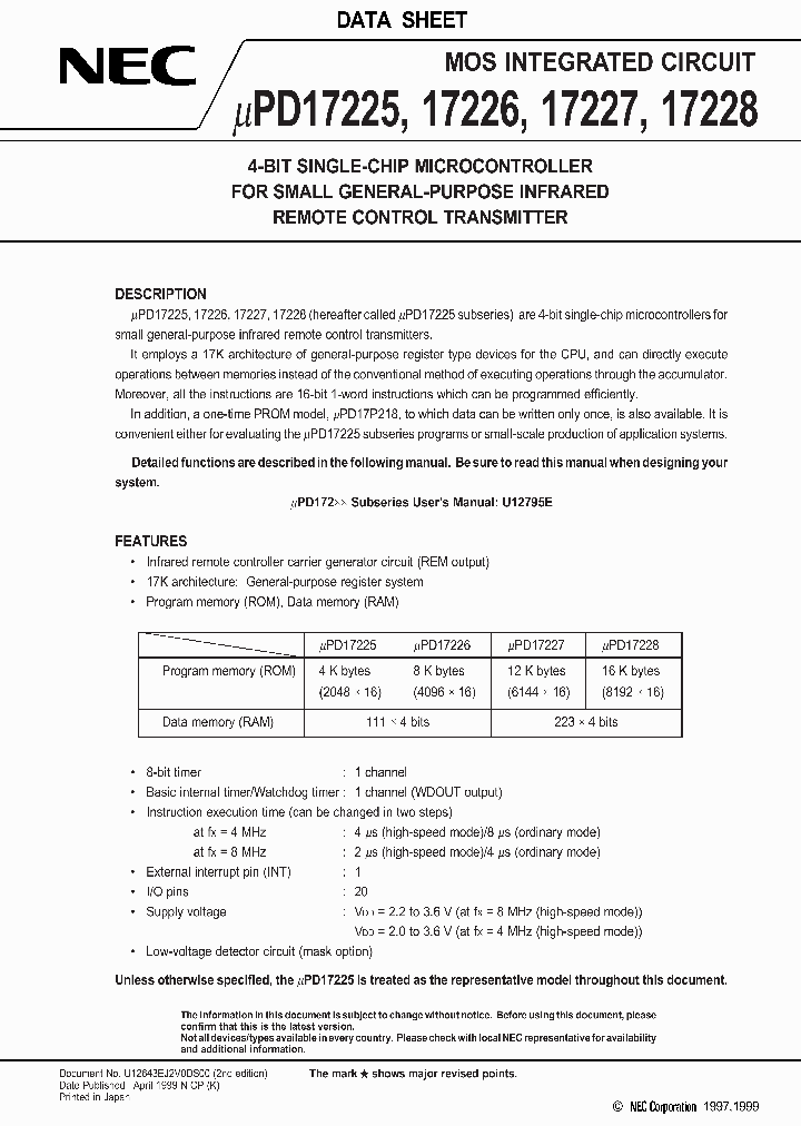 UPD17227GT-XXX_1050050.PDF Datasheet