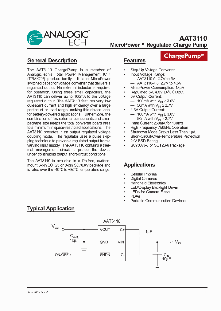 AAT3110IGU-50-T1_1050403.PDF Datasheet