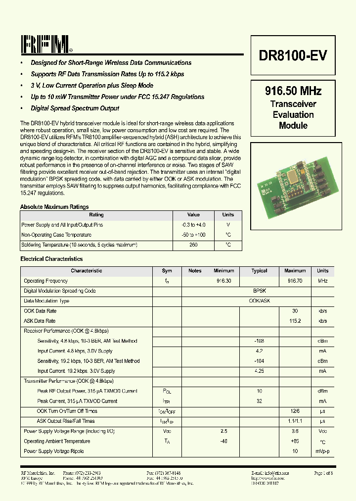DR8100-EV_1041561.PDF Datasheet