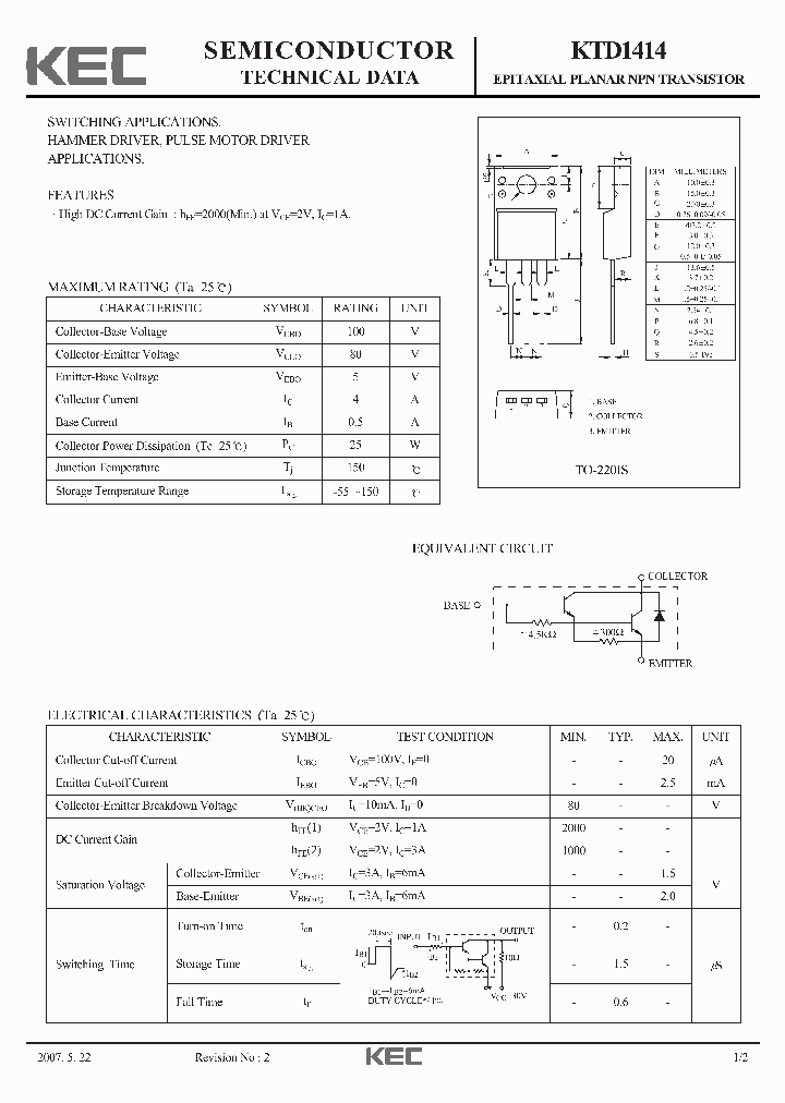 KTD141407_1651981.PDF Datasheet