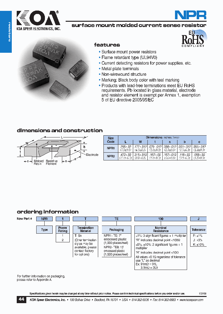 NPR1LTER75J_1071475.PDF Datasheet