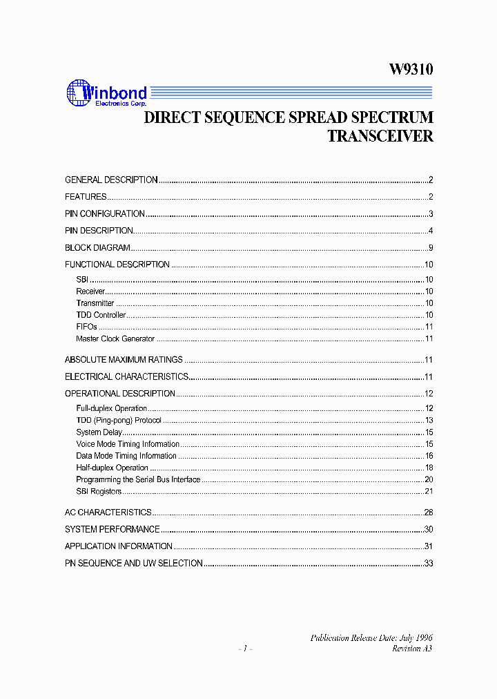 W9310_1082149.PDF Datasheet