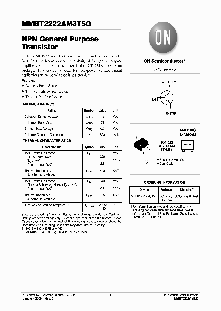 MMBT2222AM3T5G_1085573.PDF Datasheet