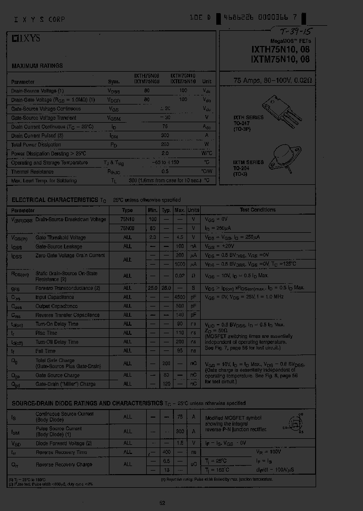 IXTM75N08_1072713.PDF Datasheet
